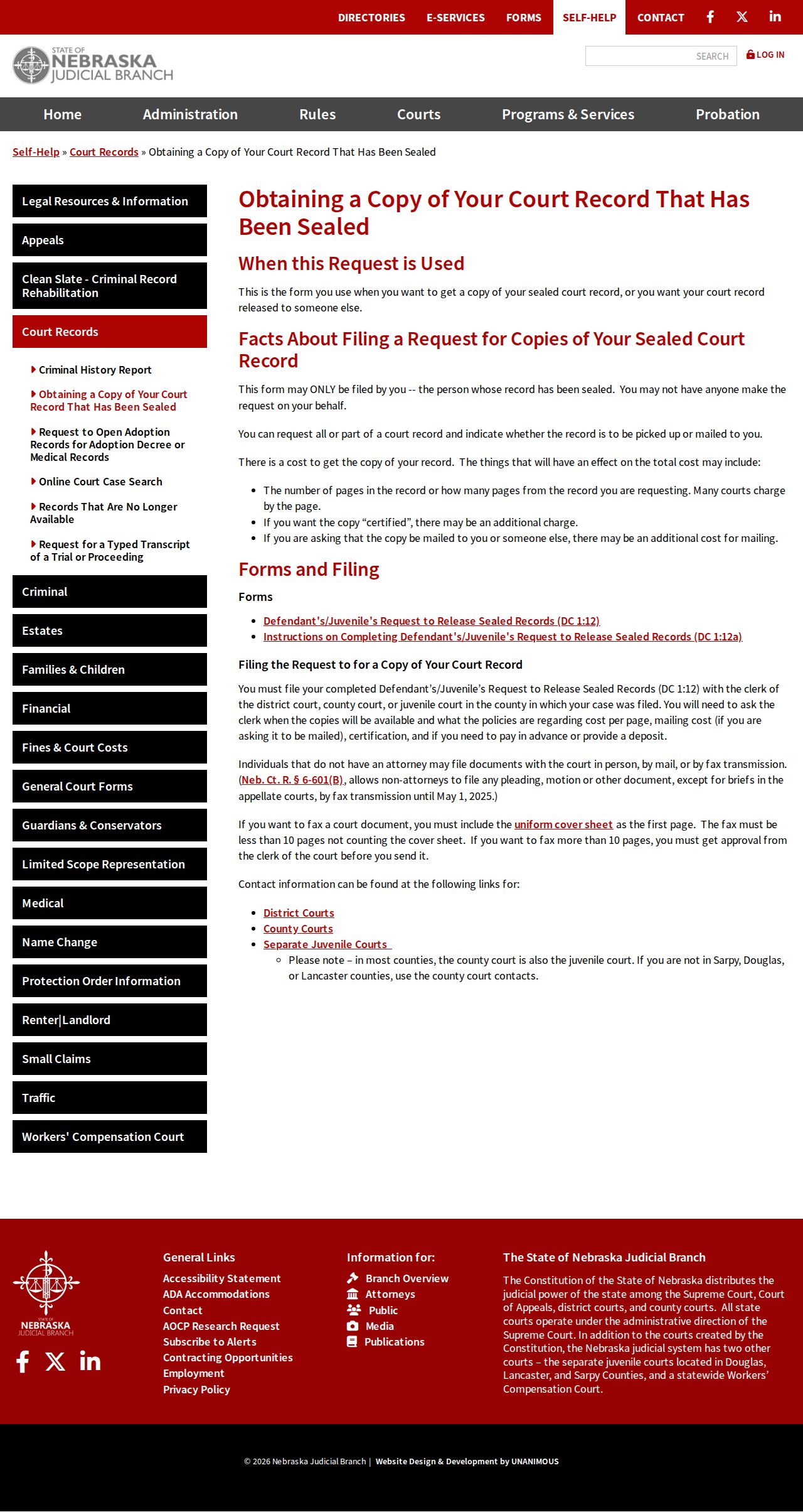 Blaine County court records sealed-record copy instructions