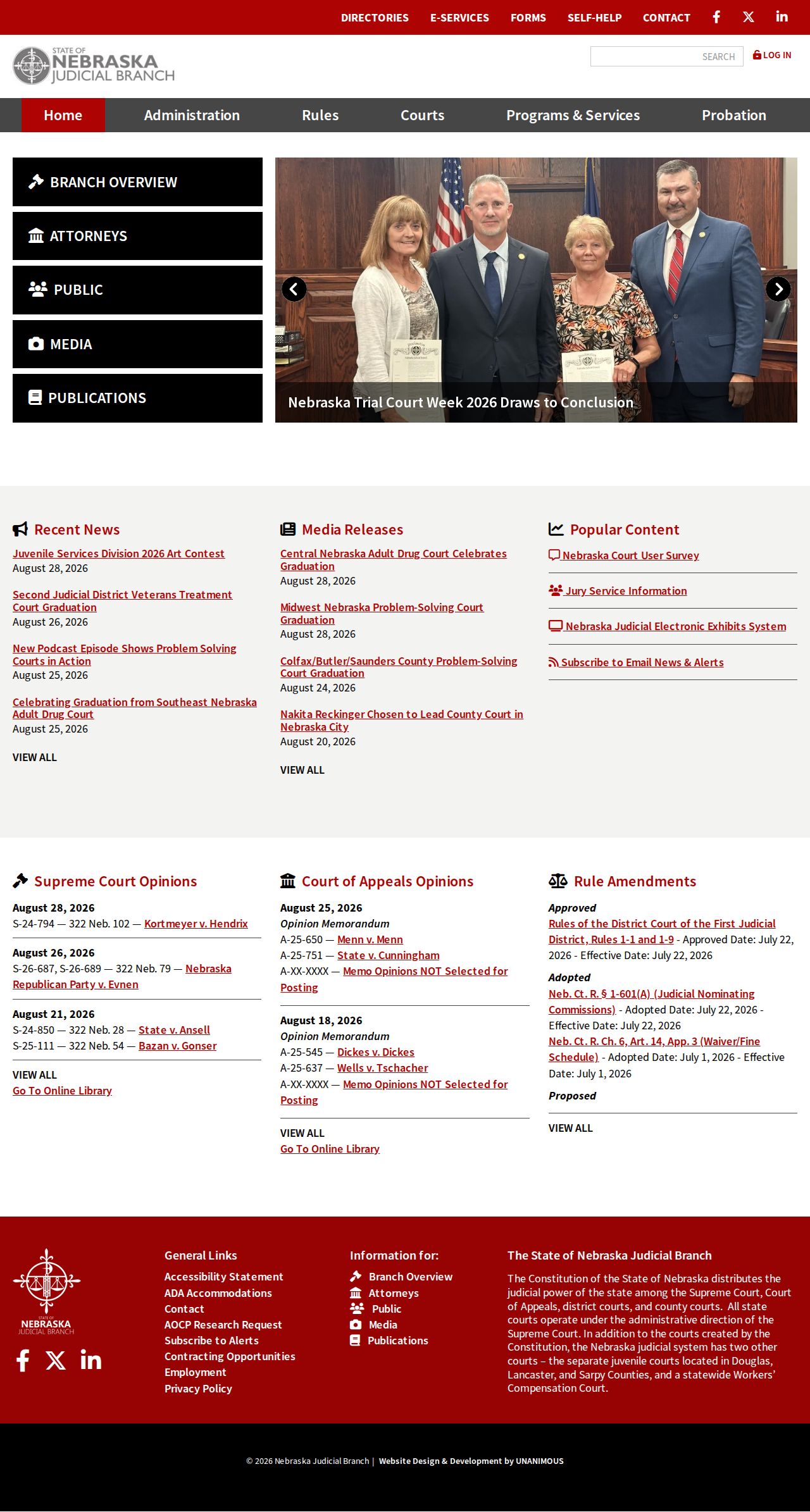 Blaine County court docket Nebraska Judicial Branch calendar access