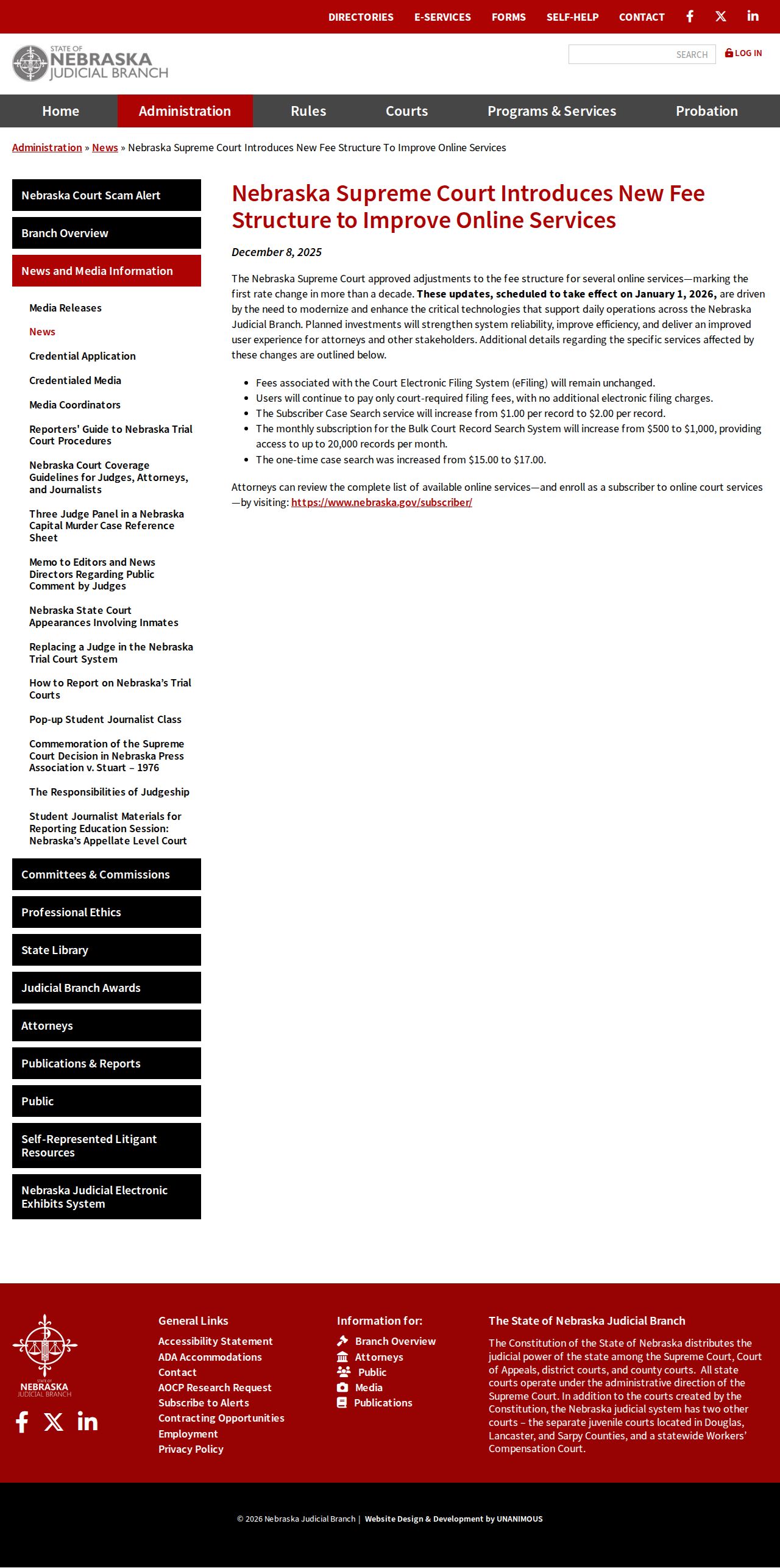 Blaine County court docket Nebraska JUSTICE access fee announcement