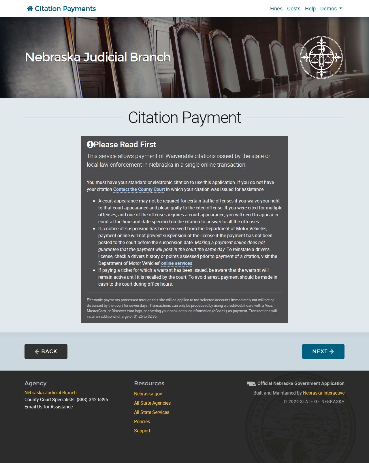 Blaine County traffic court records official citation payment portal